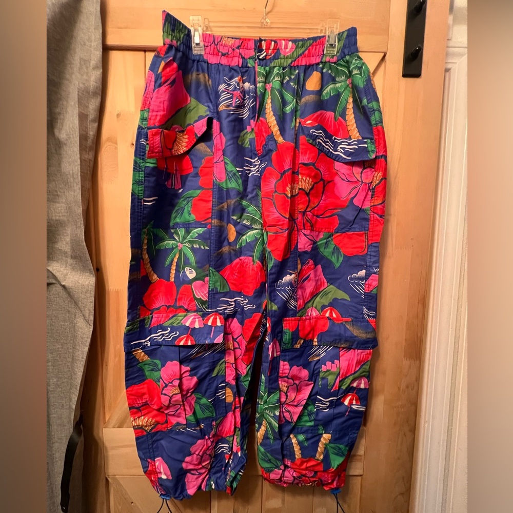 Farm Rio printed jogger pant - Rio de Flor blue print